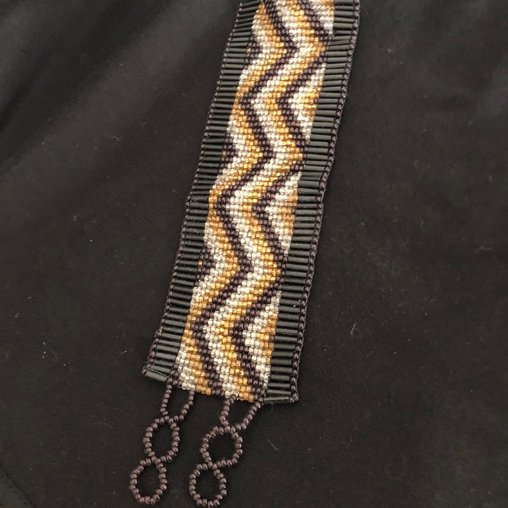 Handmade Chevron Design Beaded Bracelet